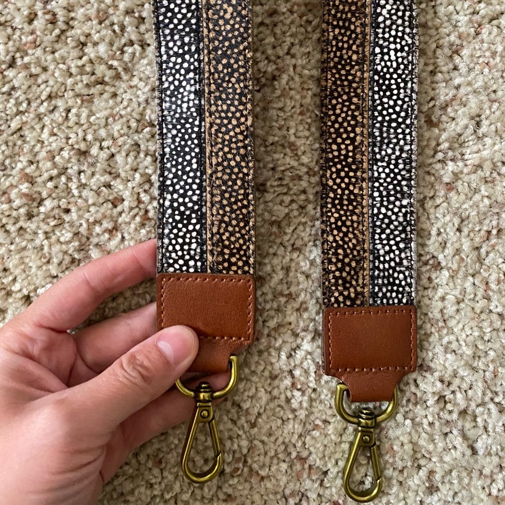 NWOT Madewell Crossbody Bag Strap: Colorblock Calf Hair Edition